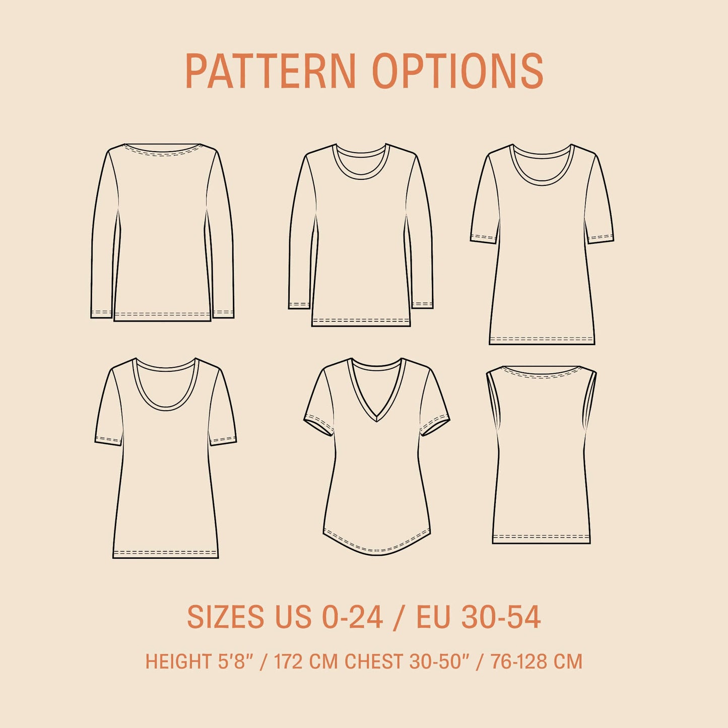 Wardrobe Builder T Shirt sewing pattern Wardrobe By Me