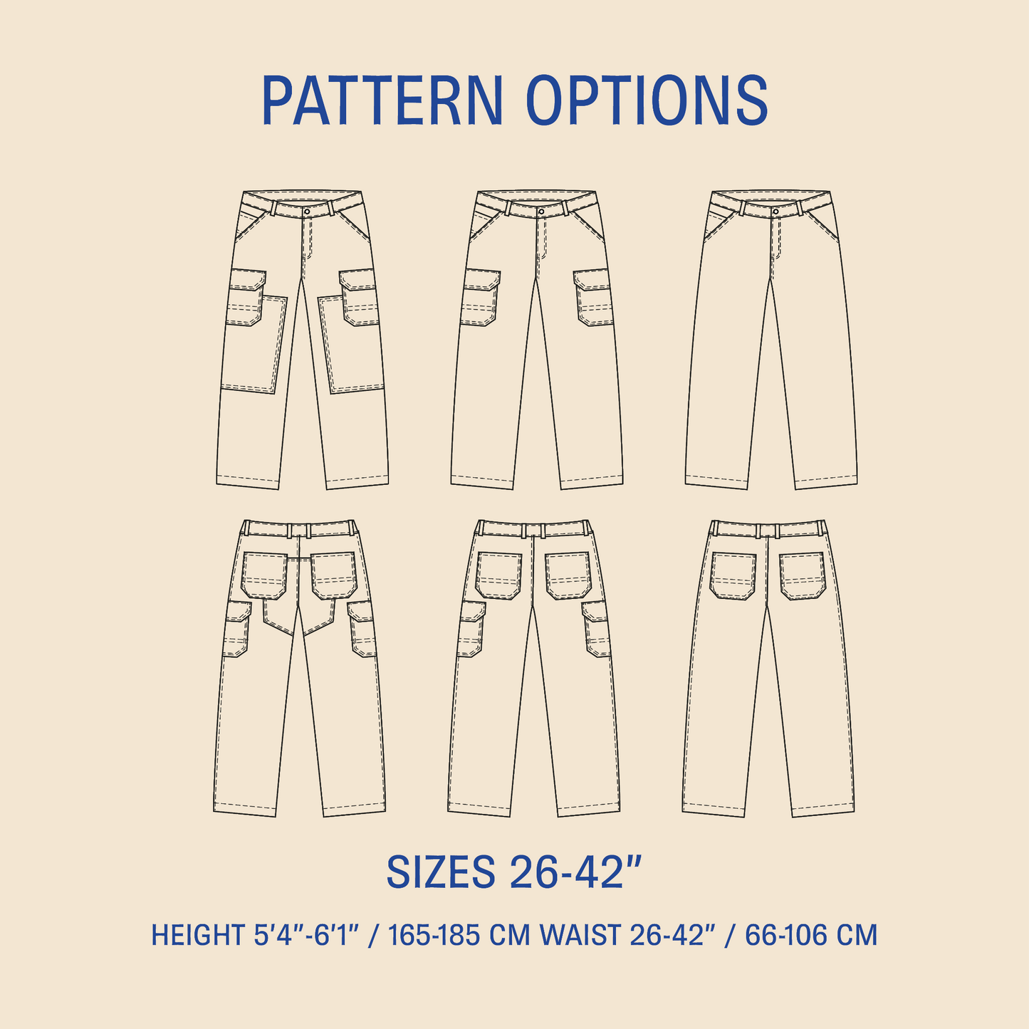 Wilderness pants sewing pattern Wardrobe By Me