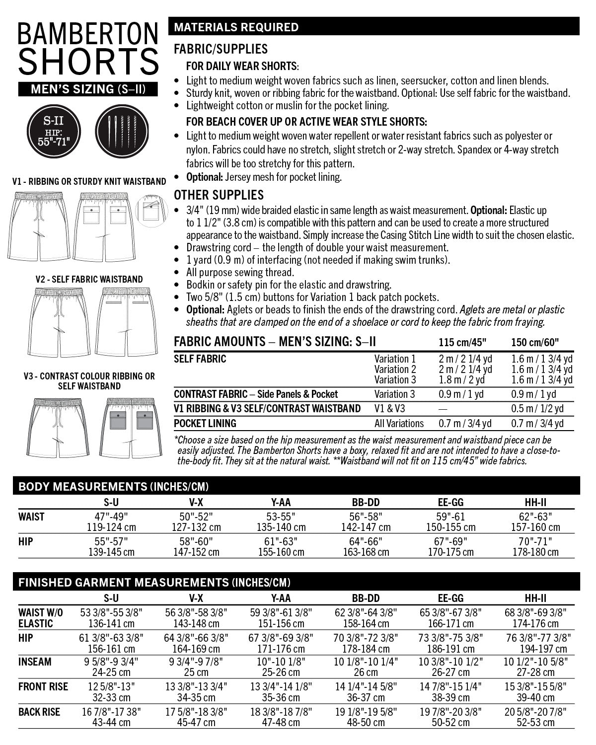 Bamberton Shorts PDF - Men's