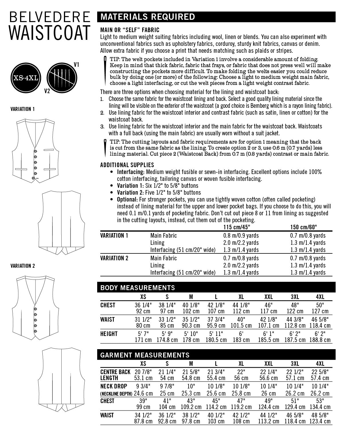Belvedere Waistcoat PDF