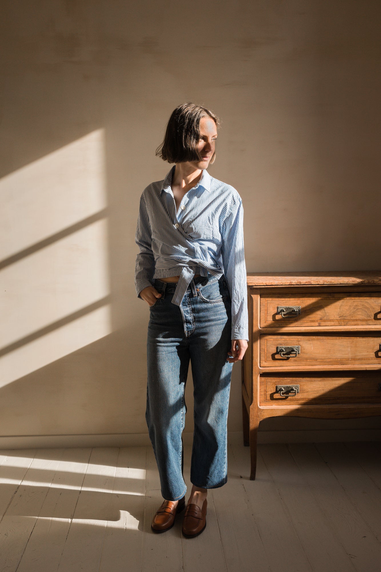 Chemise cache-coeur asymétrique Hortense