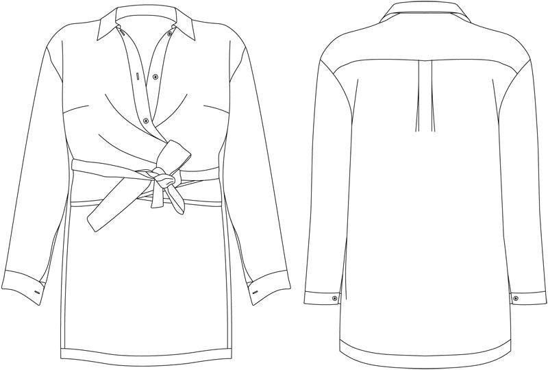 Chemise cache-coeur asymétrique Hortense