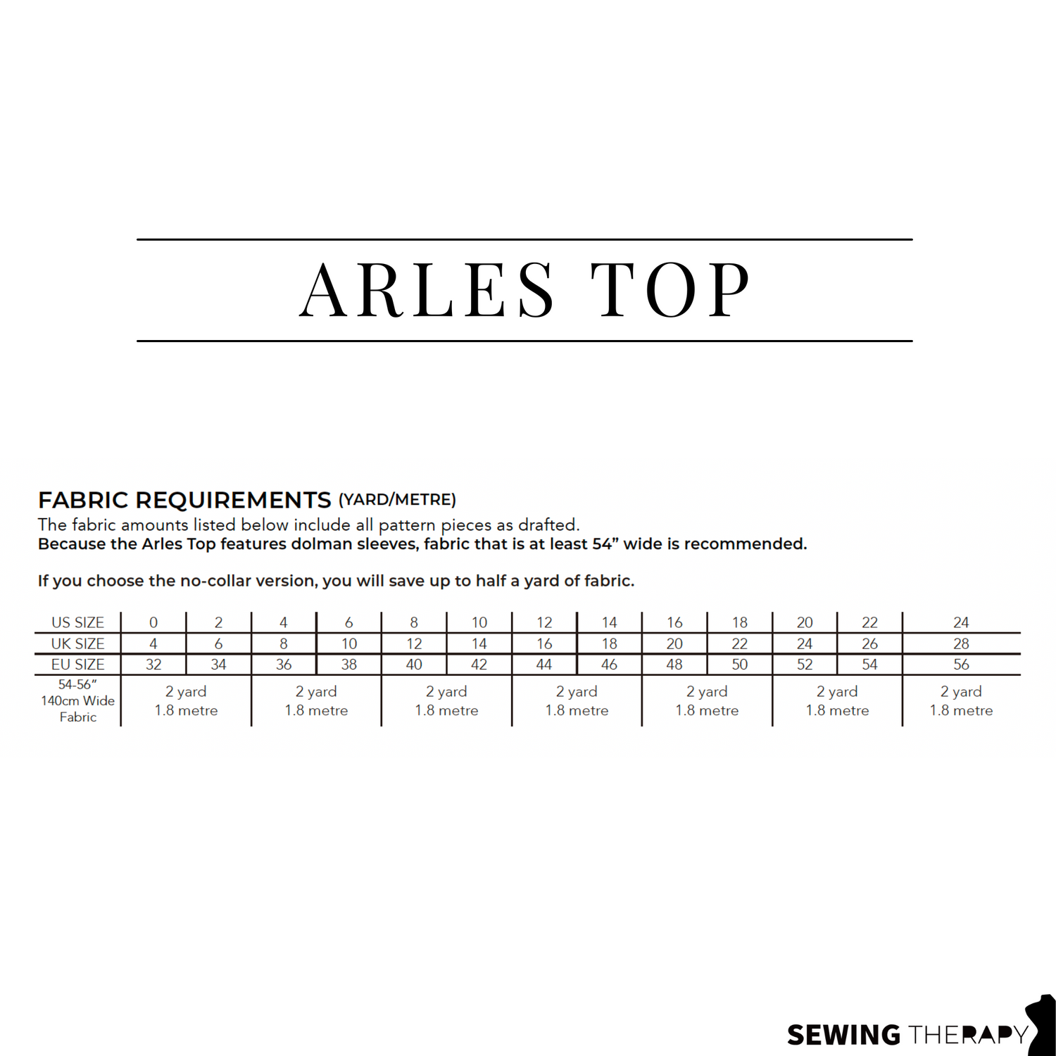 PDF Arles Top Pattern - Sewing Therapy