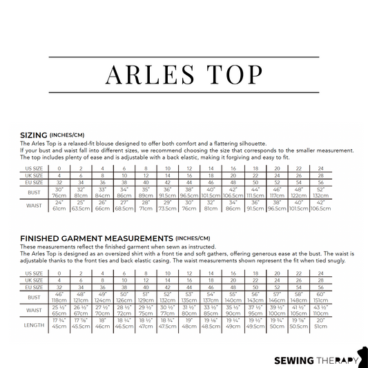 PDF Arles Top Pattern - Sewing Therapy