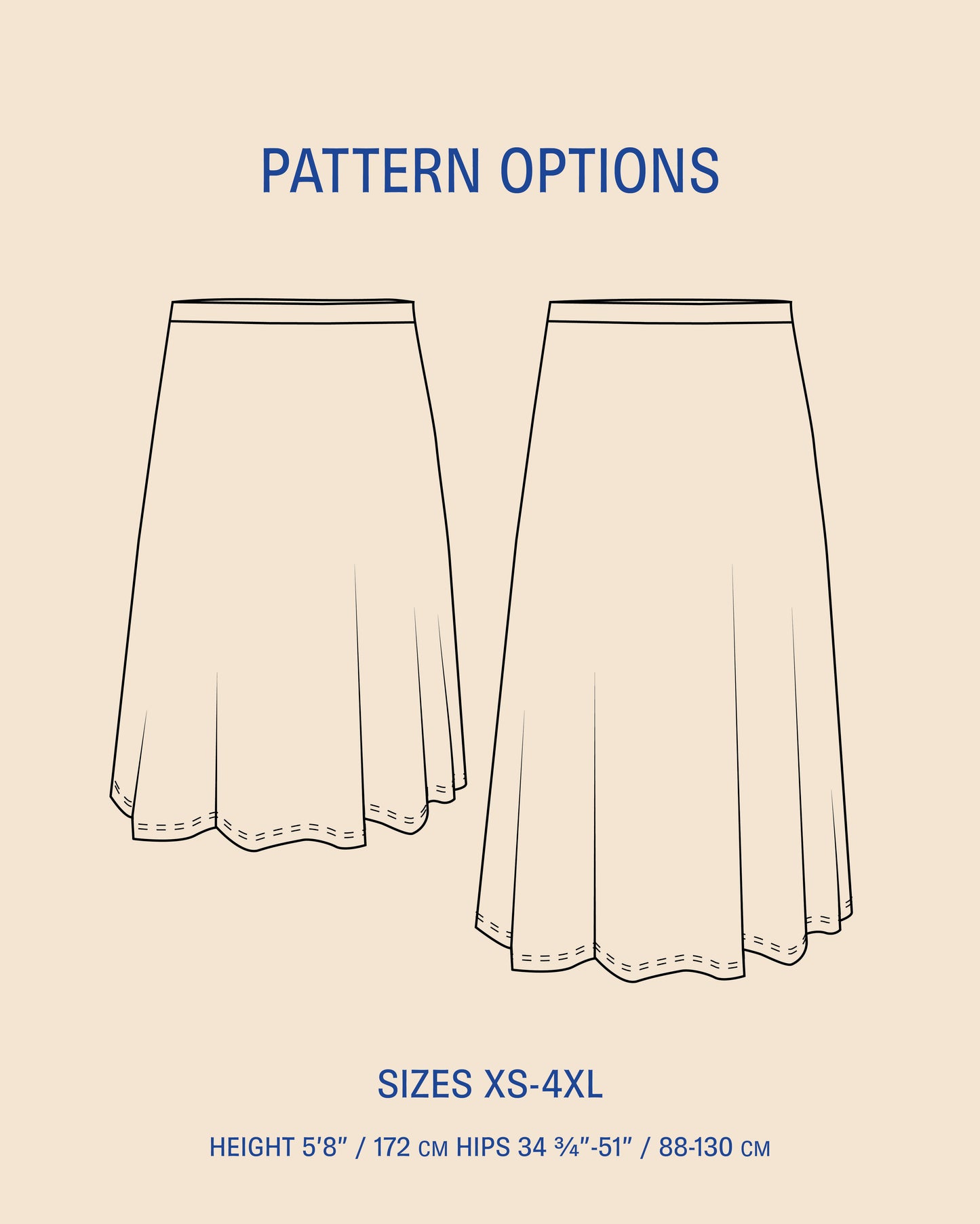 Simple Skirt sewing pattern