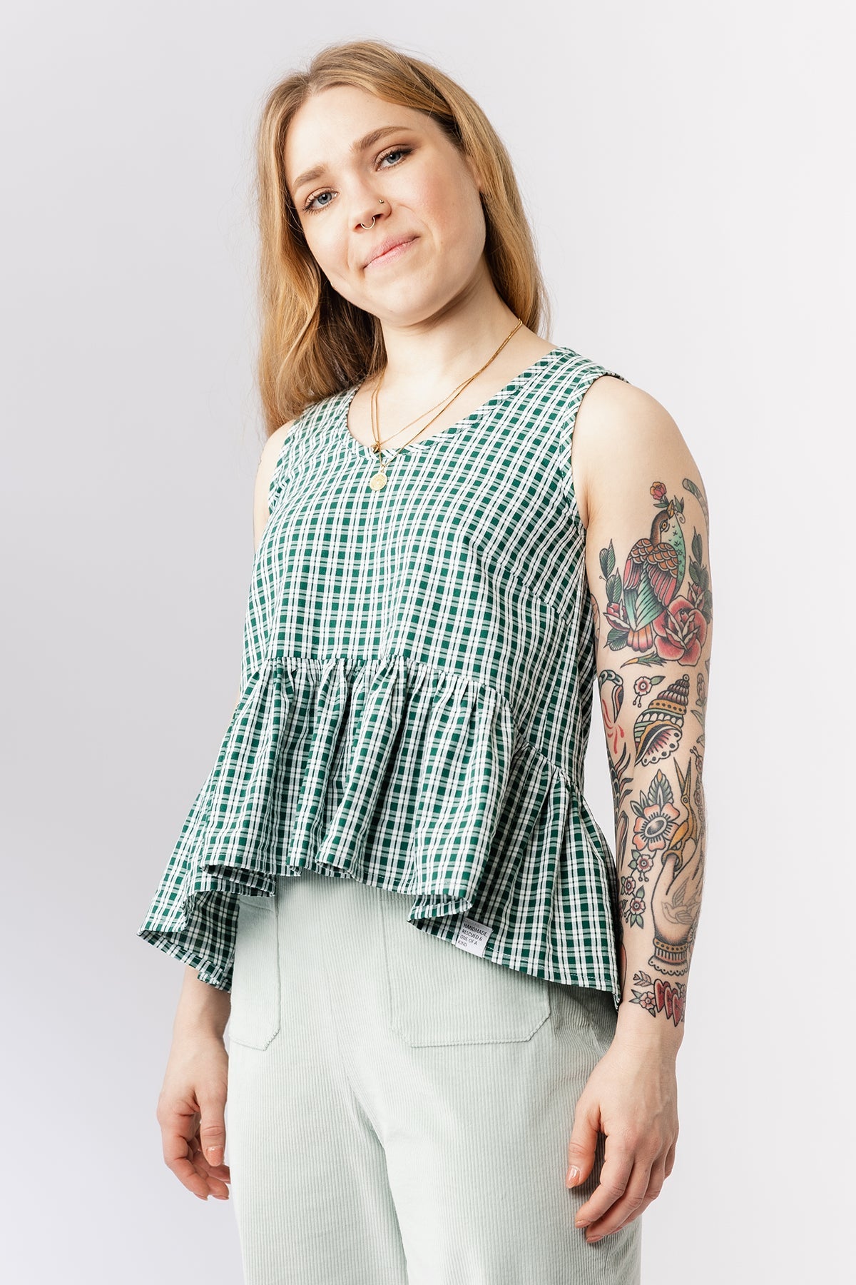 Top with uneven hem sewing pattern