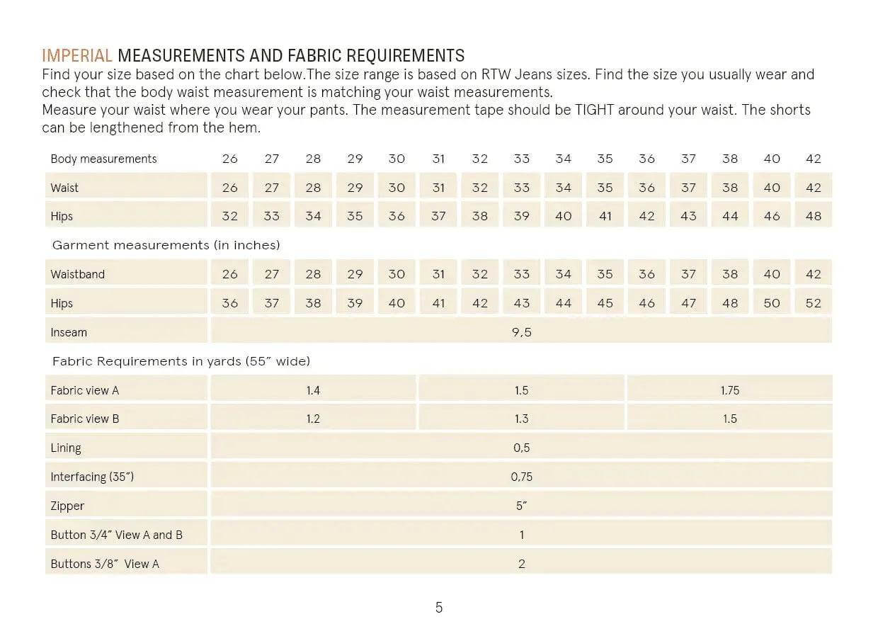 Cargo Shorts sewing pattern Wardrobe By Me