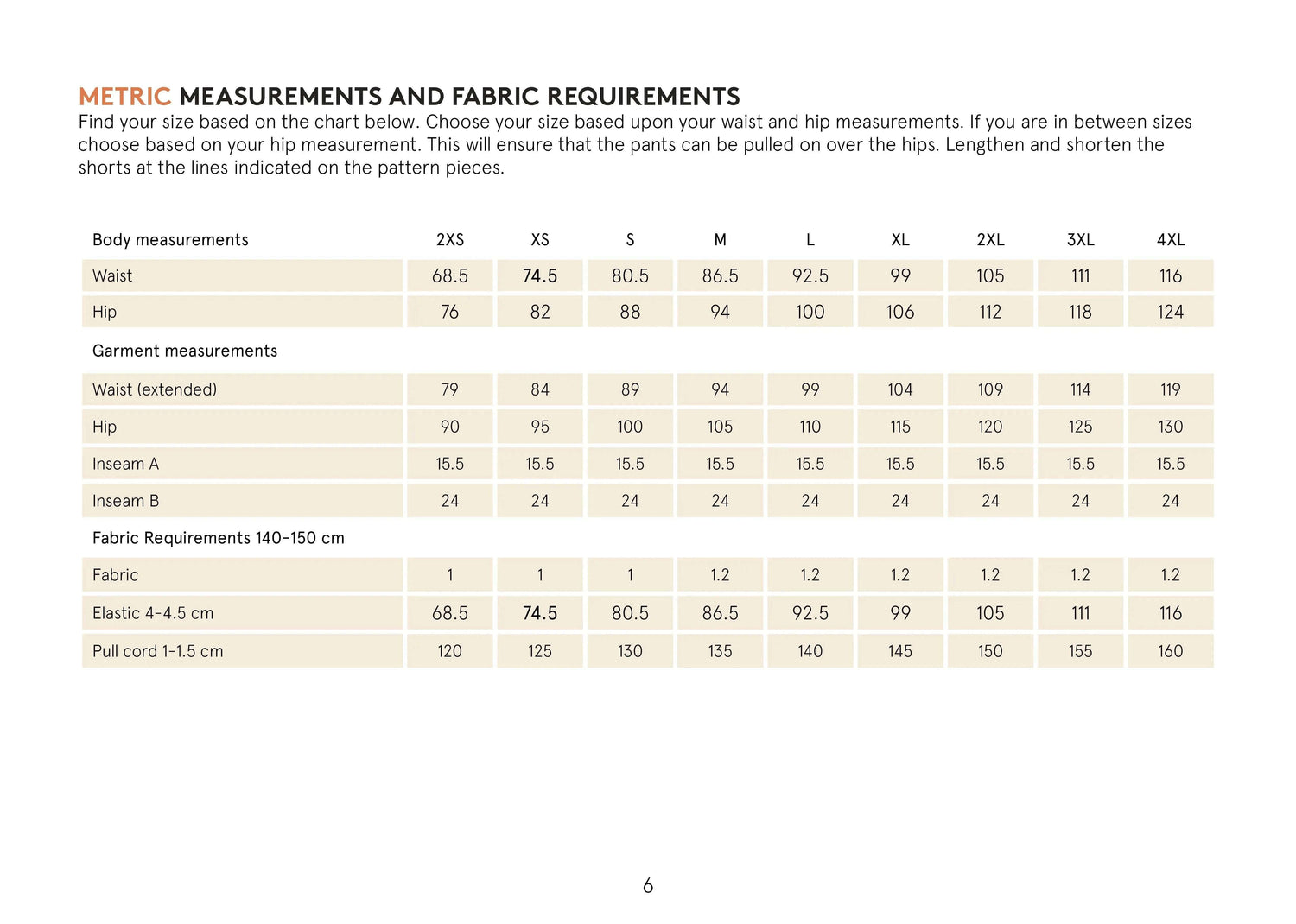 Gym Shorts sewing pattern Wardrobe By Me