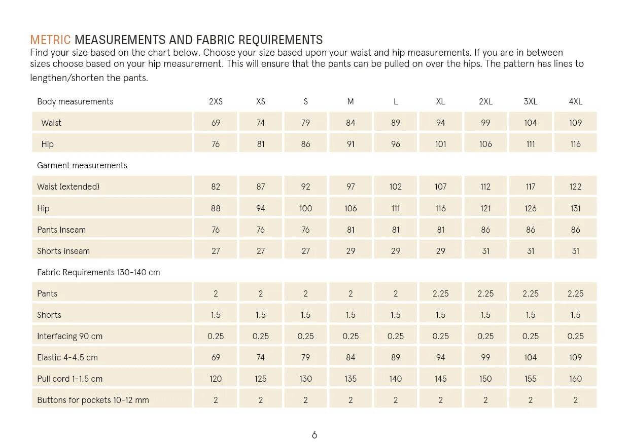 Summer pants sewing pattern Wardrobe By Me