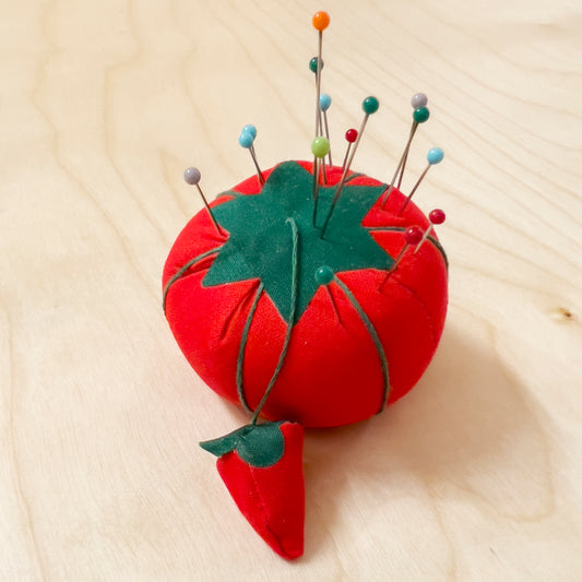 Tomato Pincushion with Strawberry Emery