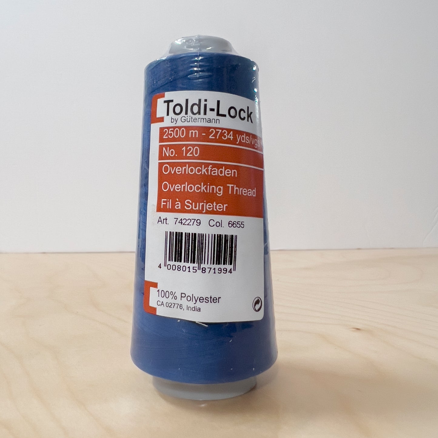 Toldi-Lock Serger Thread in Cobalt Blue #6655