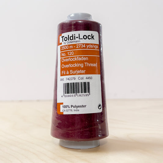 Toldi-Lock Serger Thread in Maroon #4450