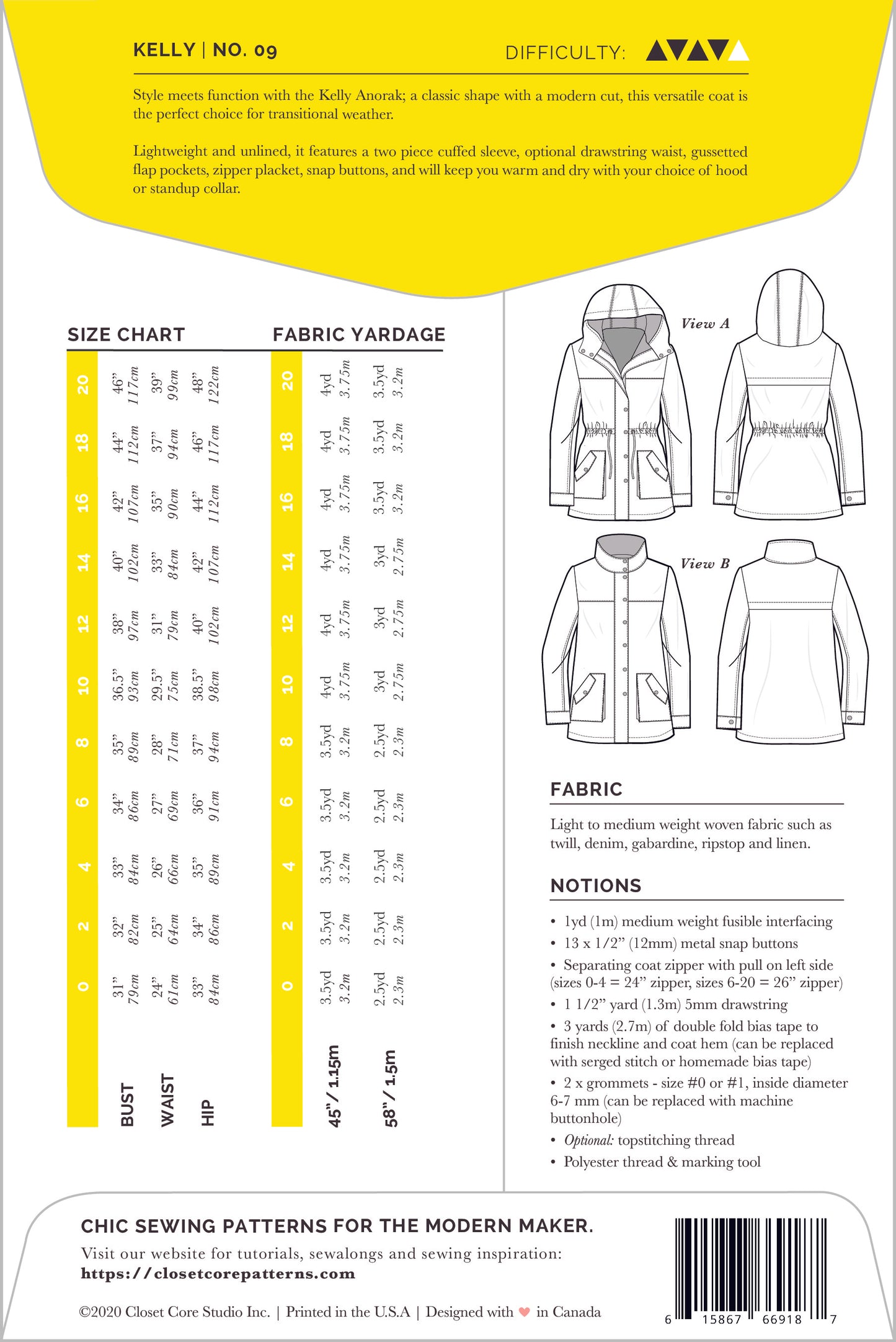 Kelly Anorak Jacket Pattern