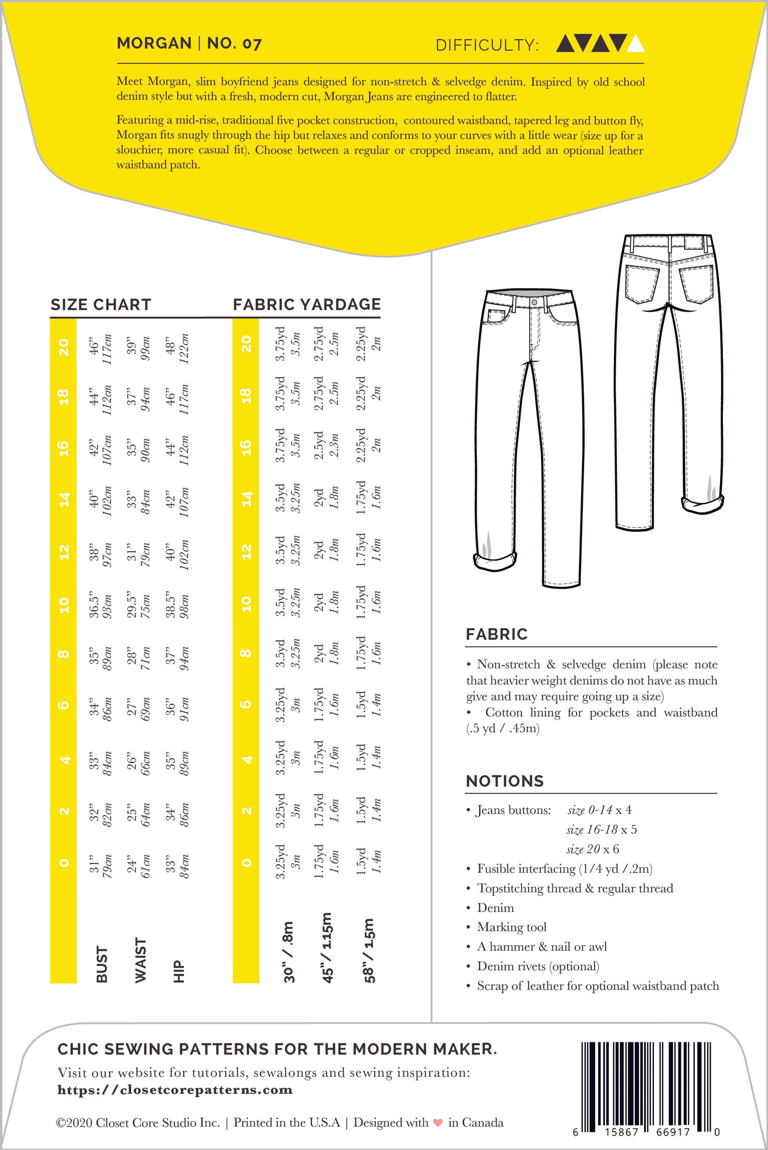 Jeans | Closet Patterns Stash
