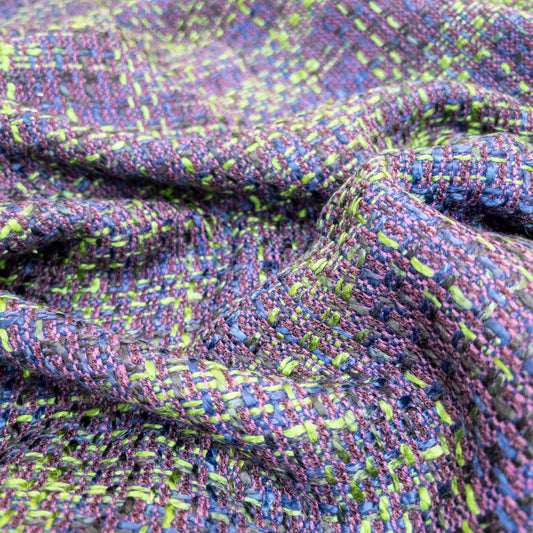 Purple and Green Tweed - Deadstock