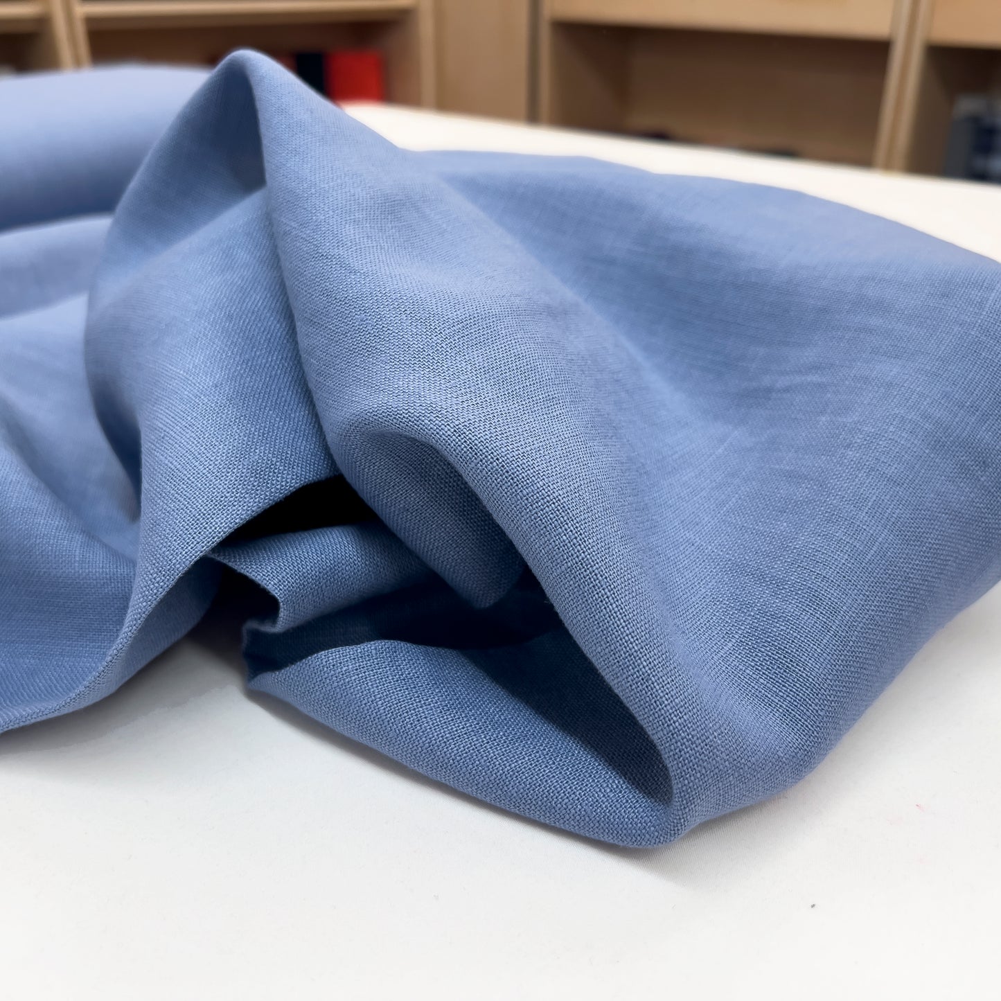 Medium Weight Linen in Blue Chalk