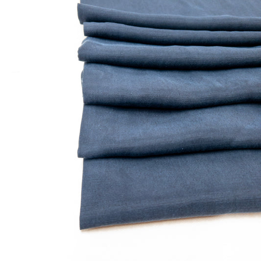 Cupro Lyocell Linen in Navy