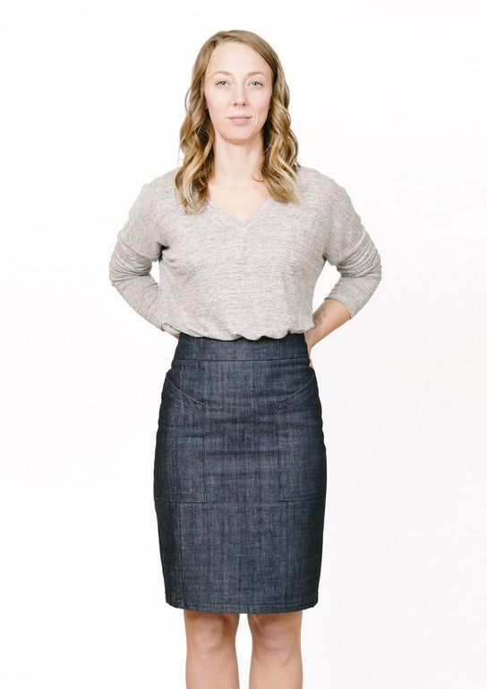 Alberta Street Pencil skirt sewing pattern by Sew House Seven