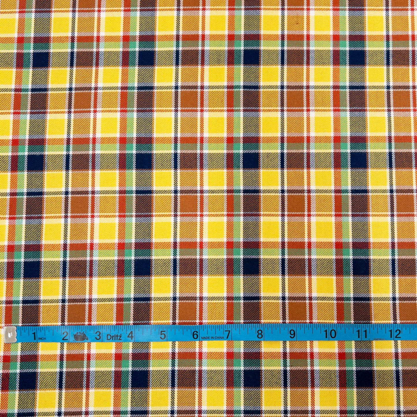 Yellow and Multi Color Plaid - Deadstock